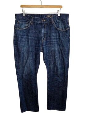Gap Factory Premium Straight Fit Dark Wash Jeans Mens Size 36 100% Cotton Casual